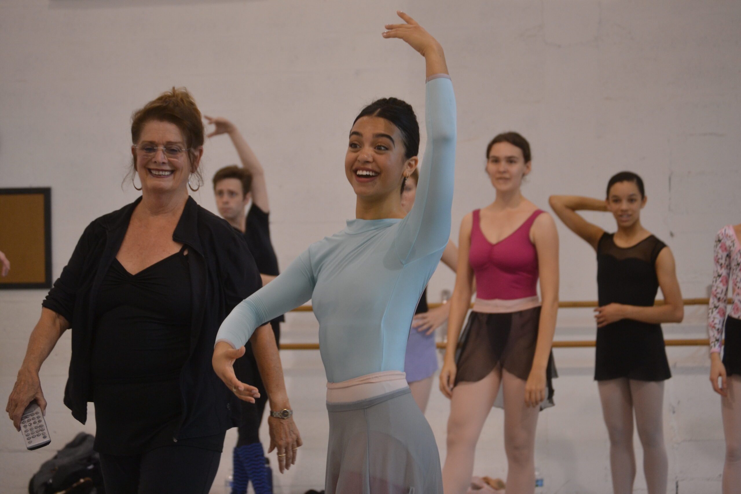 Cravey and Adriana in class - Ballet Palm Beach